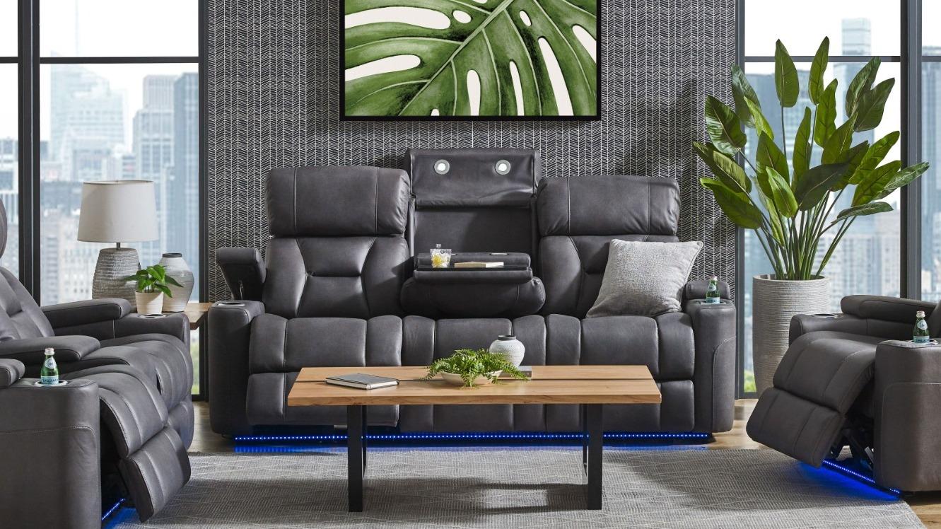 Noah 3-Seater Fabric Powered Recliner Sofa