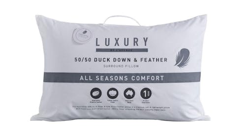 L'Avenue 50/50 Duck Down Feather Standard Pillow Harvey Norman