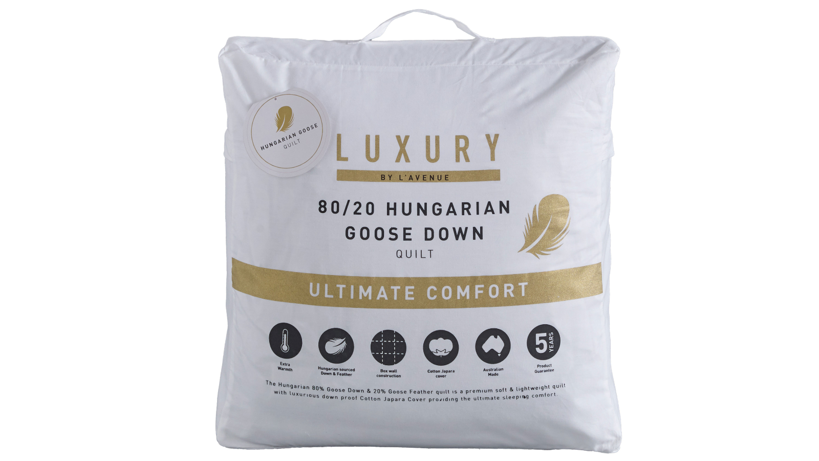 L'Avenue Luxury 80/20 Hungarian Goose Down & Feather Quilt