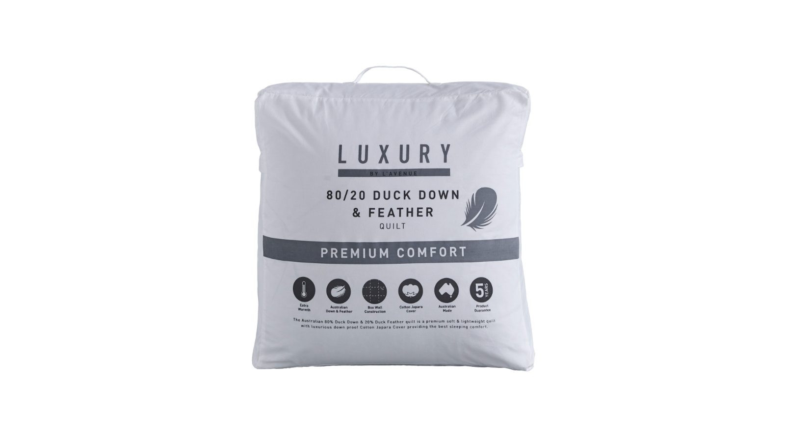 L'Avenue 80/20 Duck Down & Feather Quilt - Super King