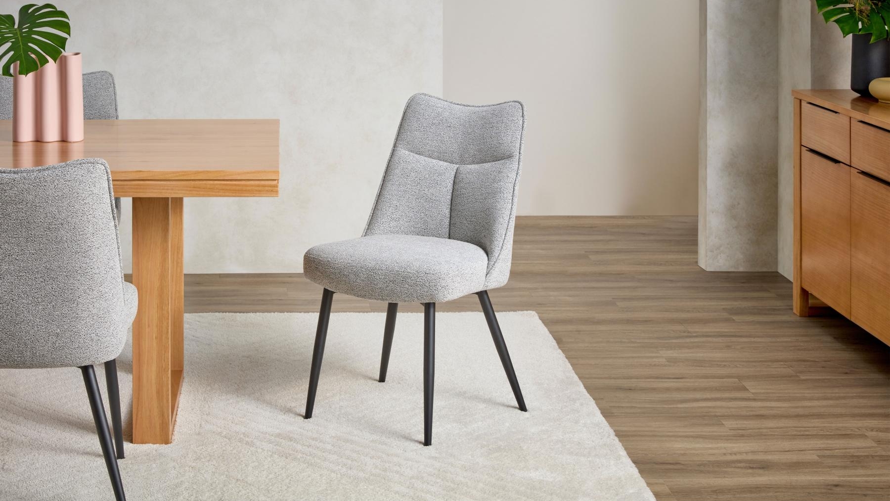 Sahara Grey Fabric Dining Chair