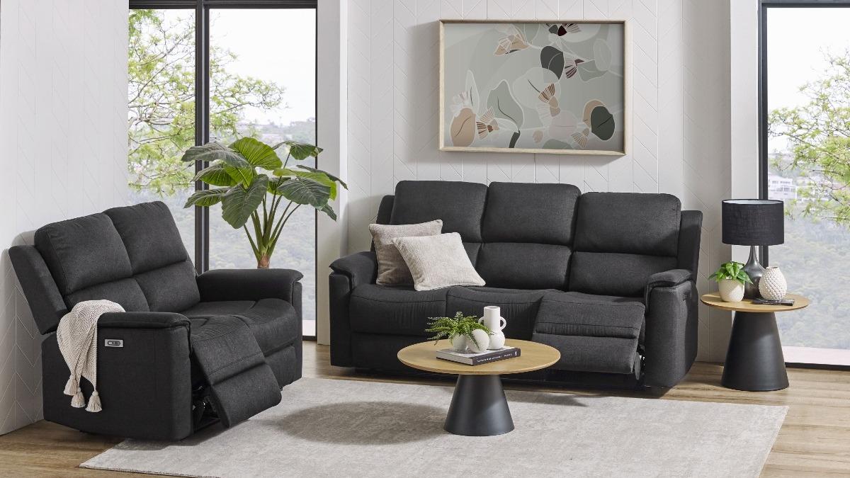 Mercury Fabric Powered Recliner Sofa