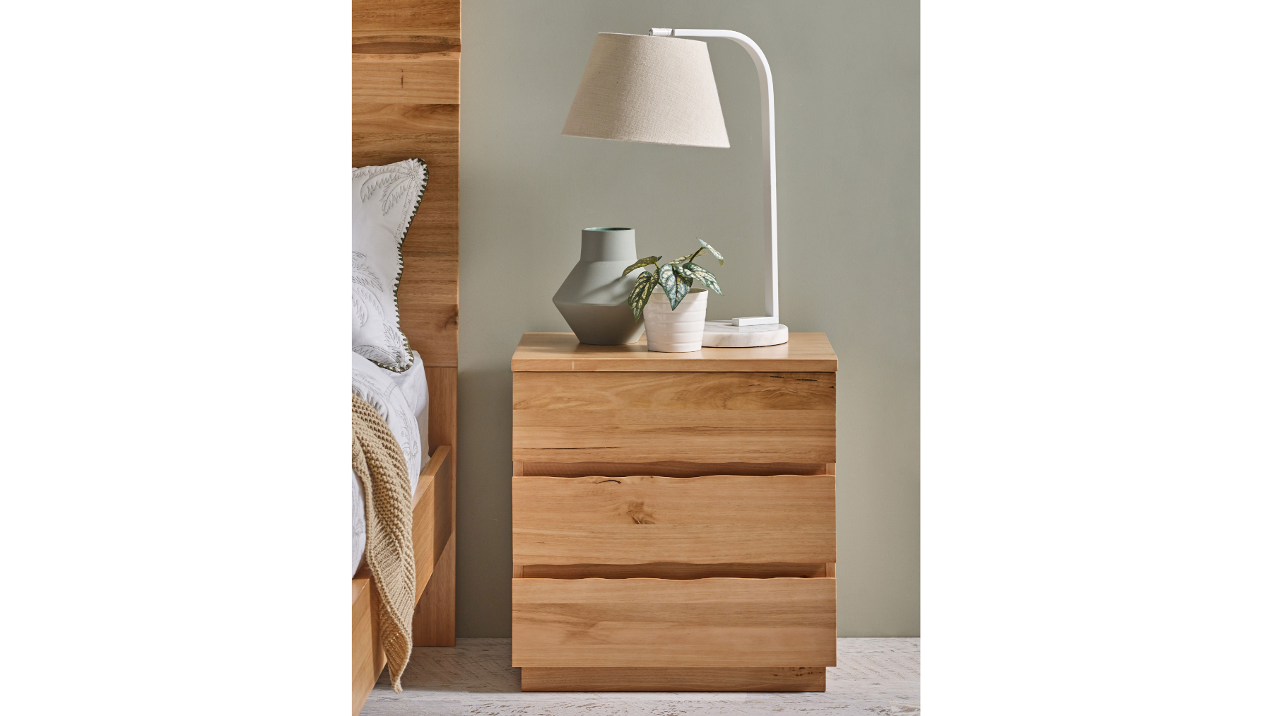Trentham 3-Drawer Bedside Table