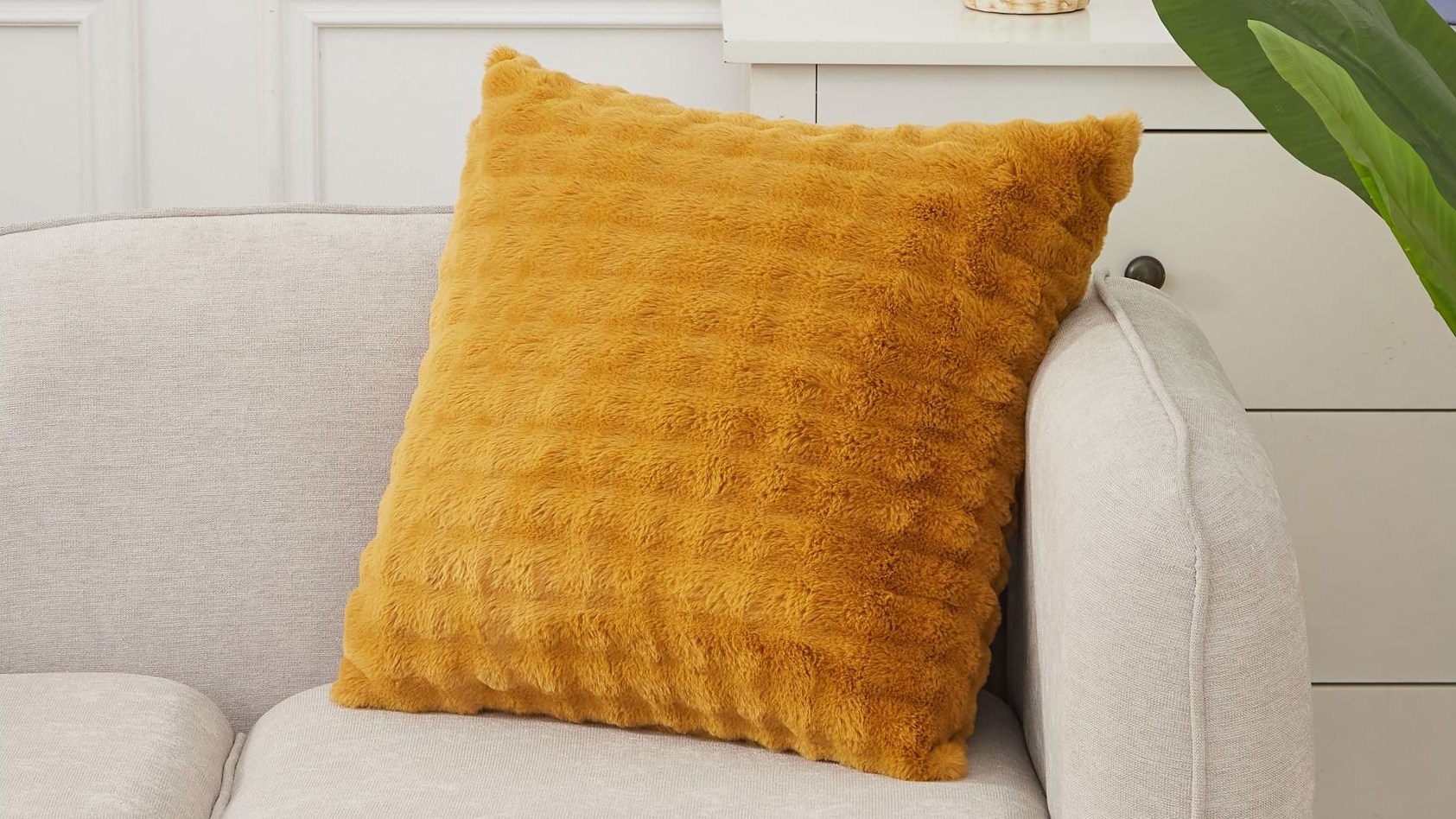 L'Avenue Luxury Neves Mustard Cushion