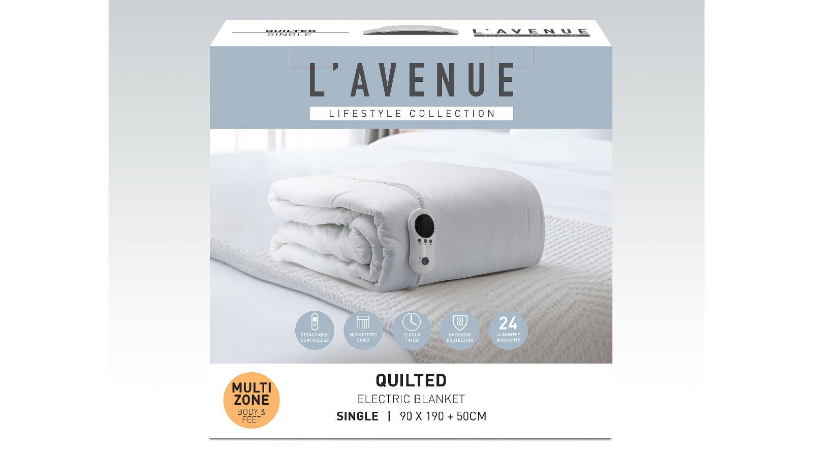 L'Avenue Quilted Electric Blanket