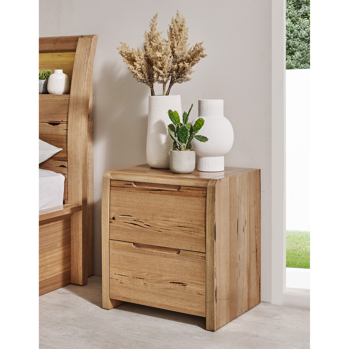 Oslo 2-Drawer Bedside Table