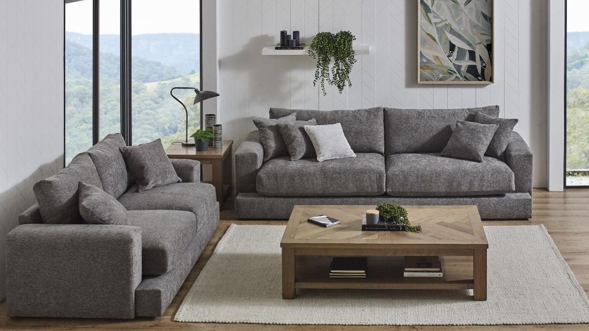 Leroy 2-Piece Fabric Lounge Suite Bundle