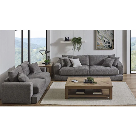 Leroy 2-Piece Fabric Lounge Suite Bundle