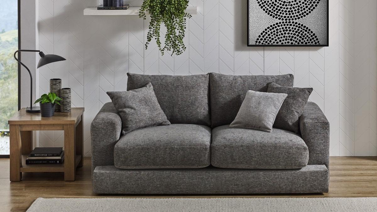 Leroy 2.5-Seater Fabric Sofa - Liquorice