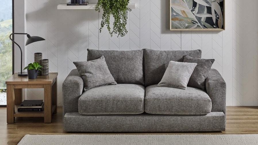Leroy 2.5-Seater Fabric Sofa - Liquorice