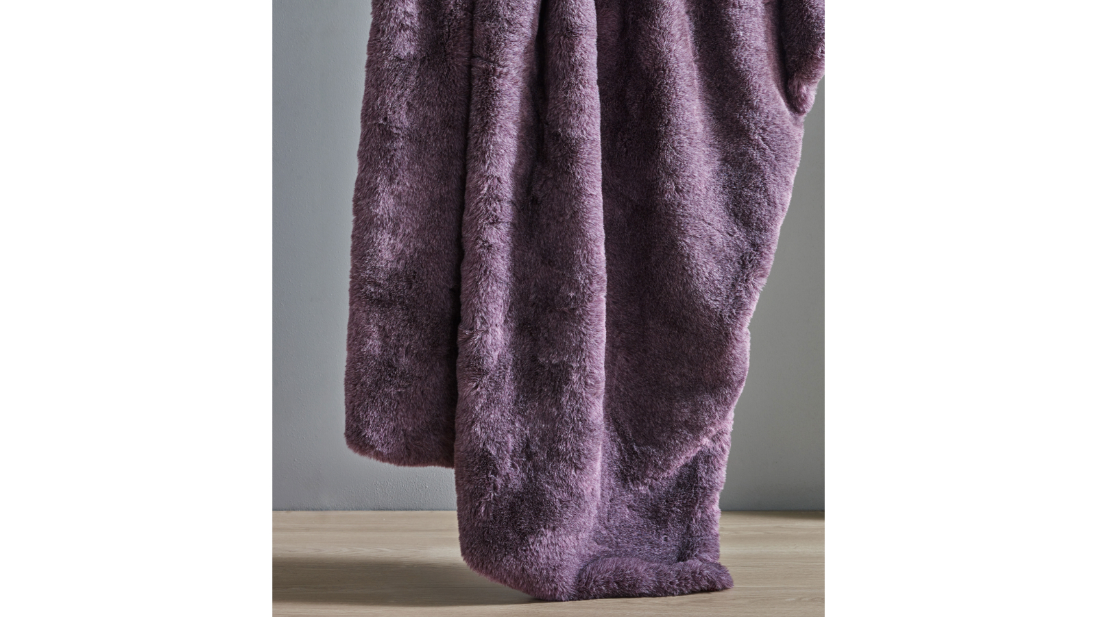 L'Avenue Faux Fur Plum Throw