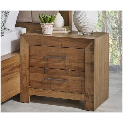 Banksia 2-Drawer Wide Bedside Table