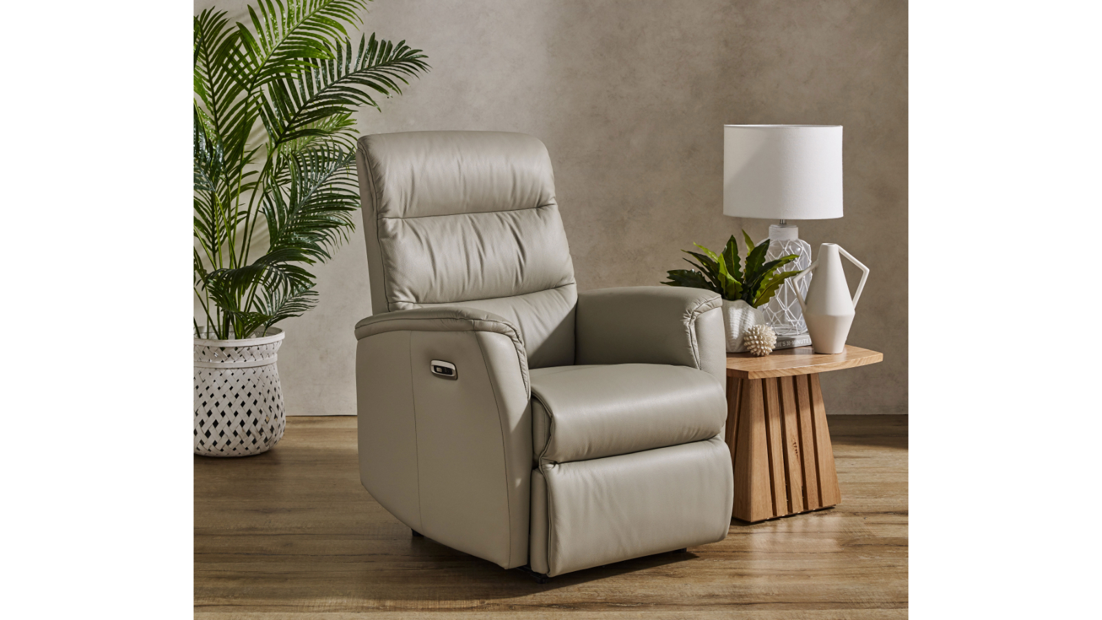 Cisco Leather Powered Recliner Armchair