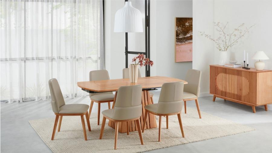 Emerson 7-Piece D-End Extension Dining Table Set