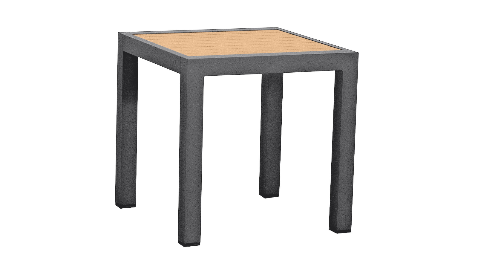Caracas Outdoor Square Side Table - Charcoal