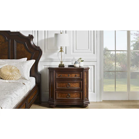 Lorenzo 3-Drawer Bedside Table