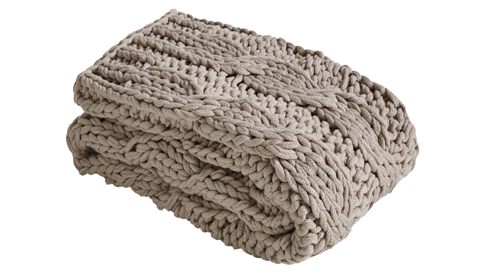 L'Avenue Luxury Newport Chunky Throw Natural Harvey Norman