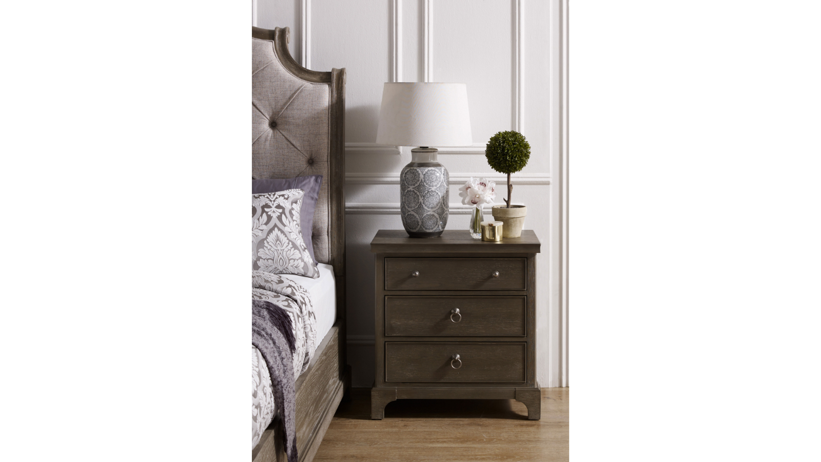 Marcel 3-Drawer Bedside Table - Standard