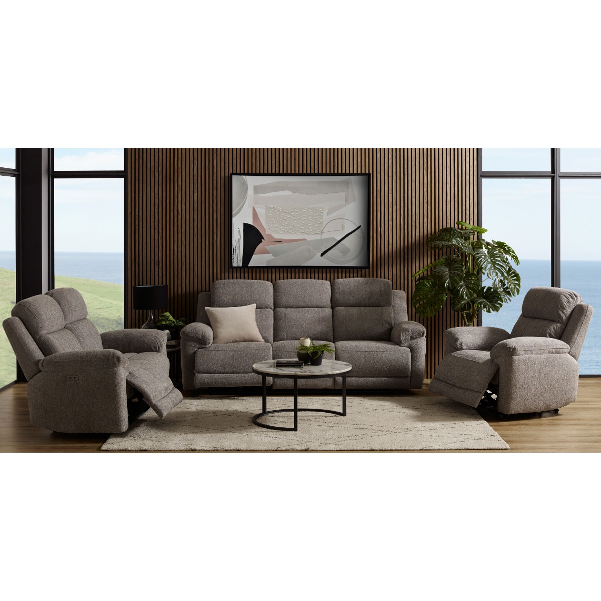Eathon Fabric Powered Recliner Sofa