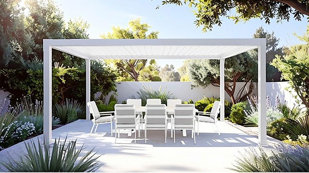Pergola 3 x 4m Rectangular – White