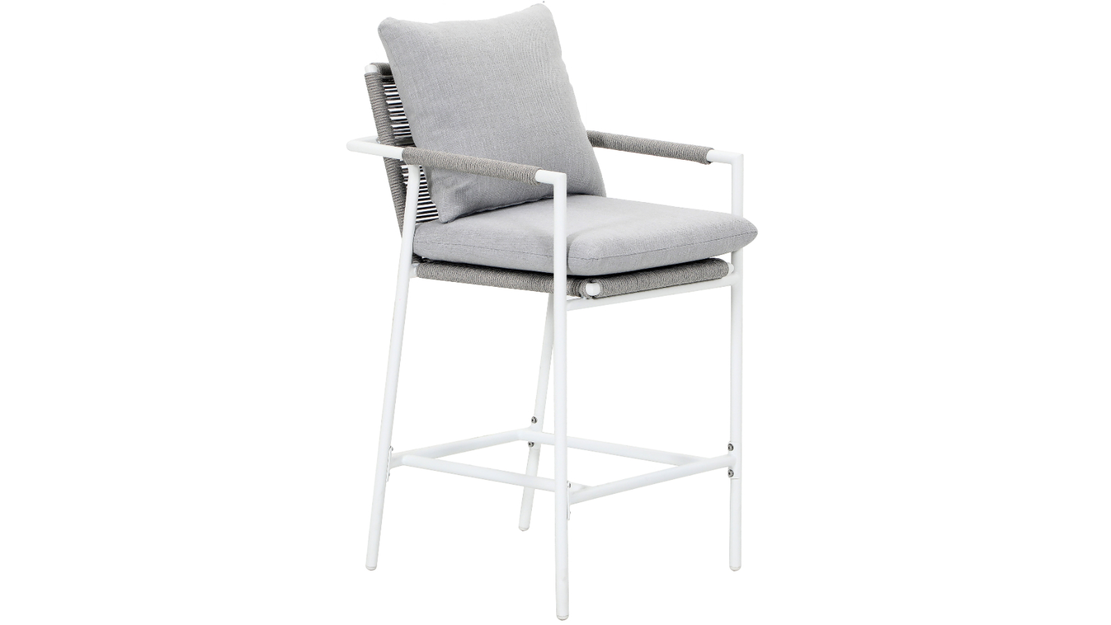 Evia Outdoor Bar Chair - White