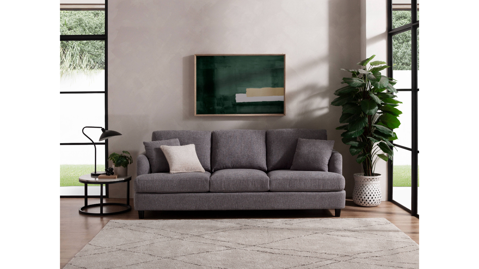 Allegra 3-Seater Fabric Sofa