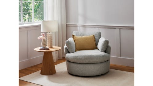 Orbit Fabric Swivel Armchair Harvey Norman1