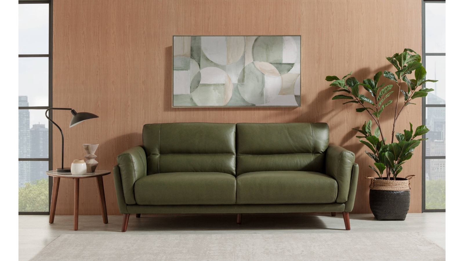 Loreo Leather Sofa