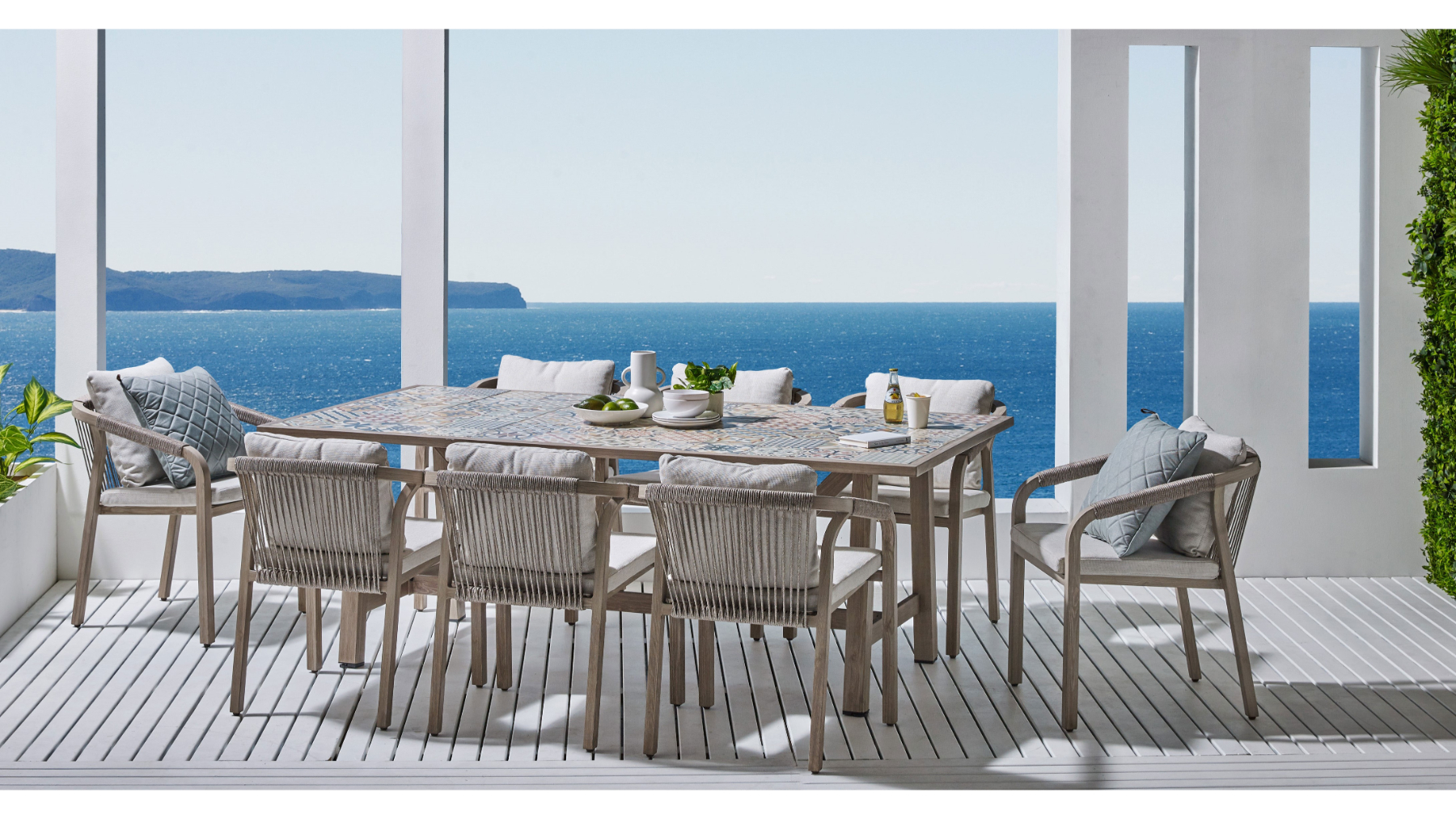 Issa 9-Piece Outdoor Dining Setting