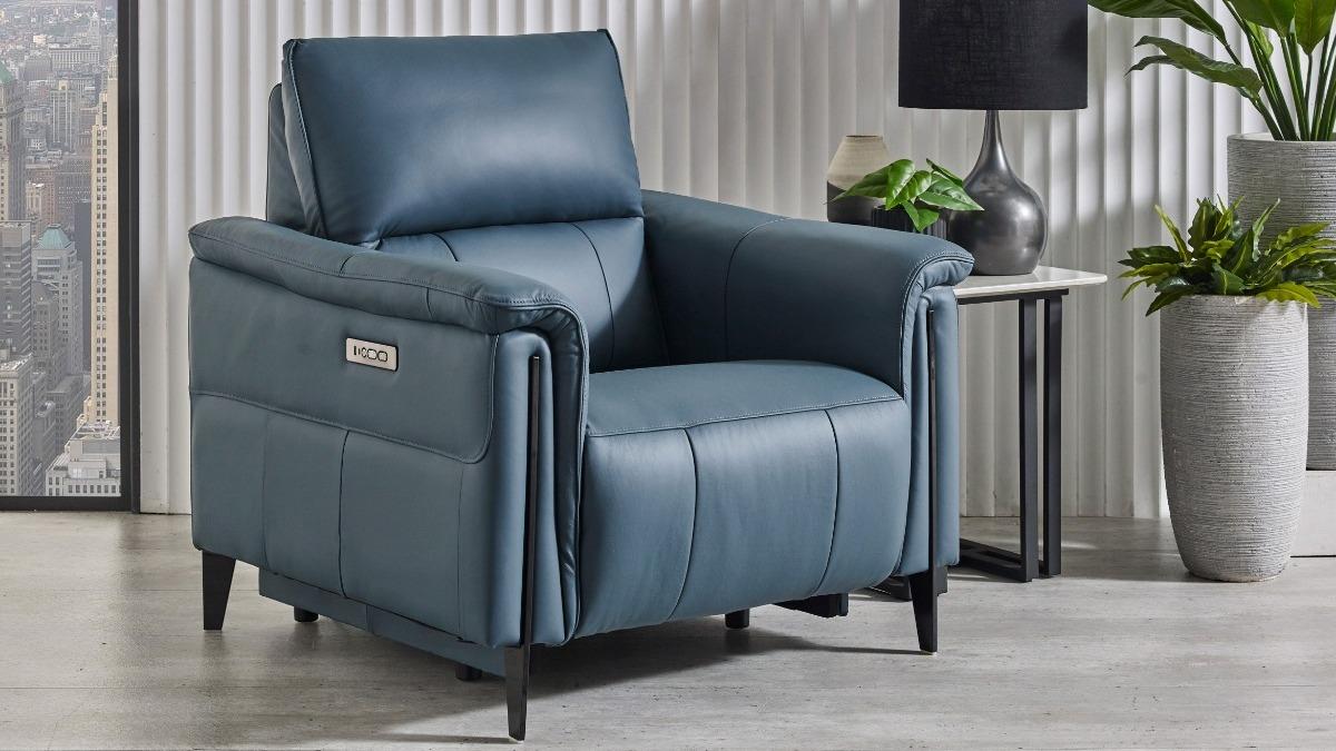 Taurus Leather Powered Recliner Armchair