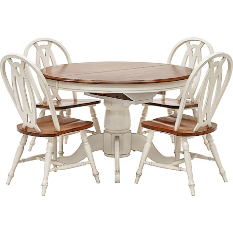 Hampshire 5-Piece Extension Dining Table Set with Traditional Chair - Traditional