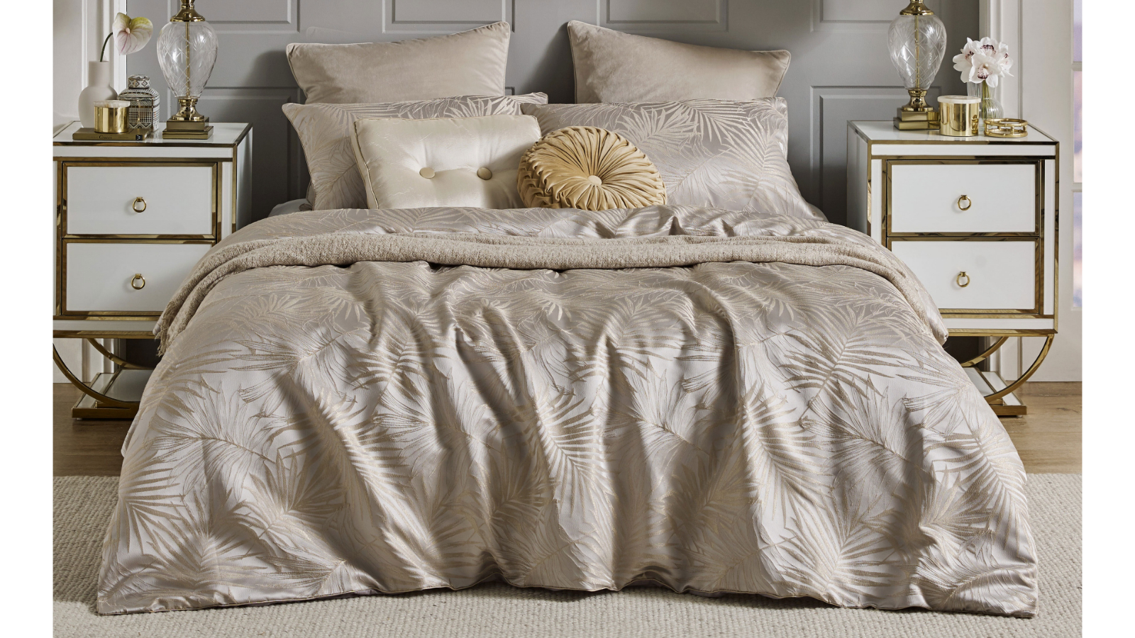L'Avenue Luxury Isadora Gold Quilt Cover Set