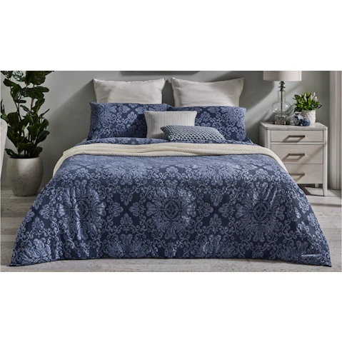 L'Avenue Luxury Beatrice Blue Quilt Cover Set
