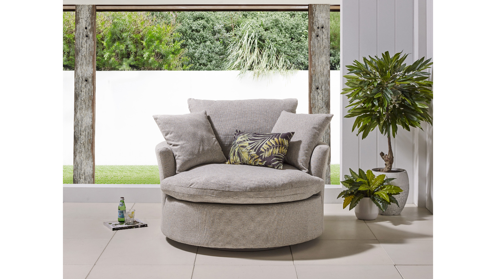 Gabbi Outdoor Swivel Lounge Chair Harvey Norman