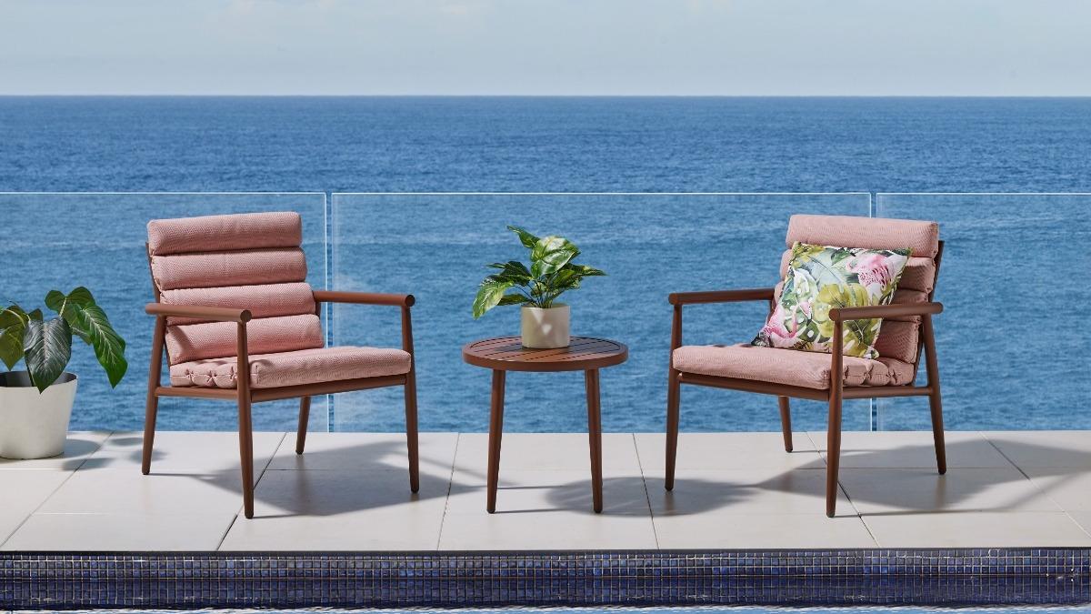 Florida 3-Piece Outdoor Chat Setting - Red