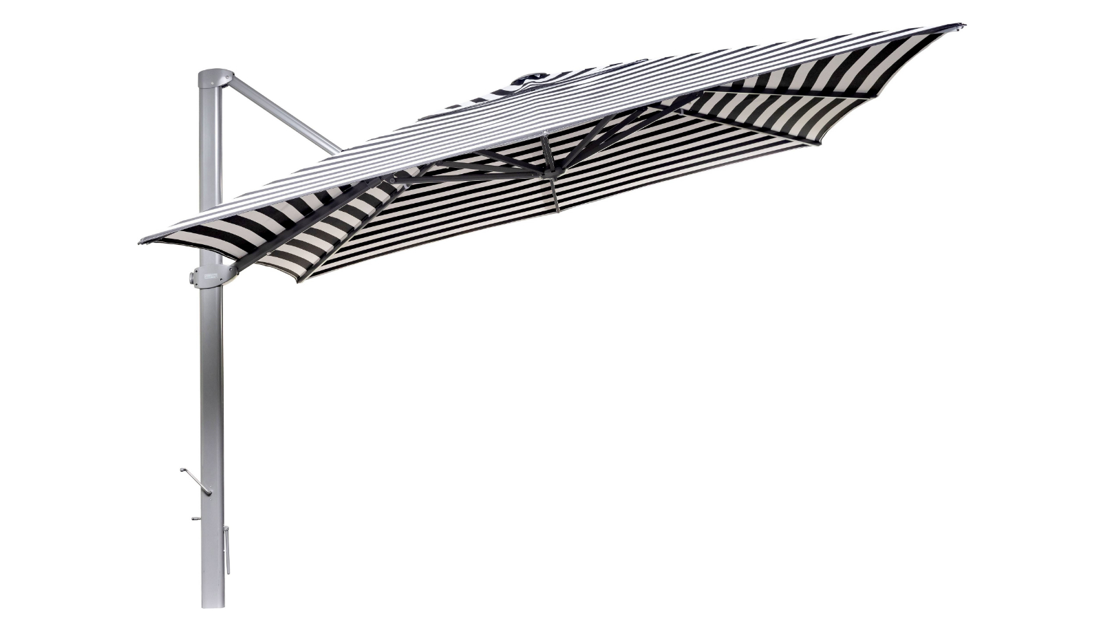 Asta 3.5m Square Cantilever Outdoor Umbrella - Black/White