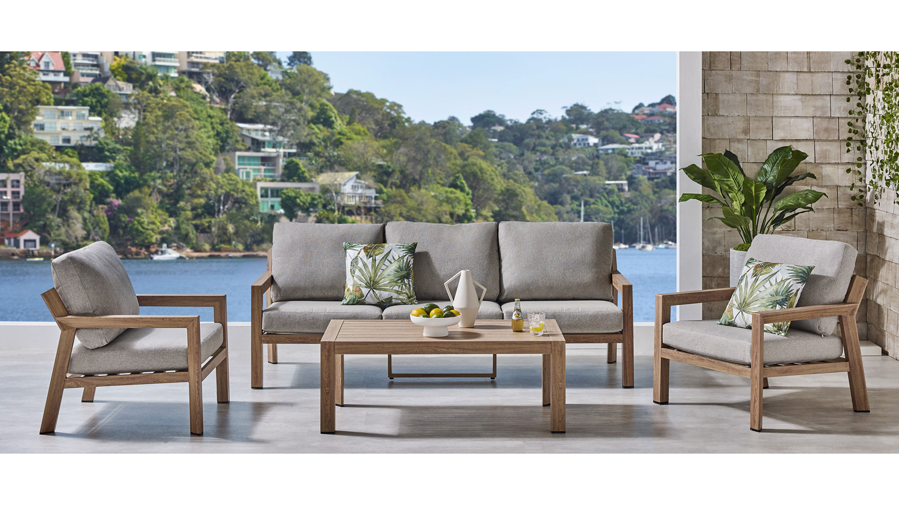 Lombard 4-Piece Outdoor Lounge Setting Harvey Norman