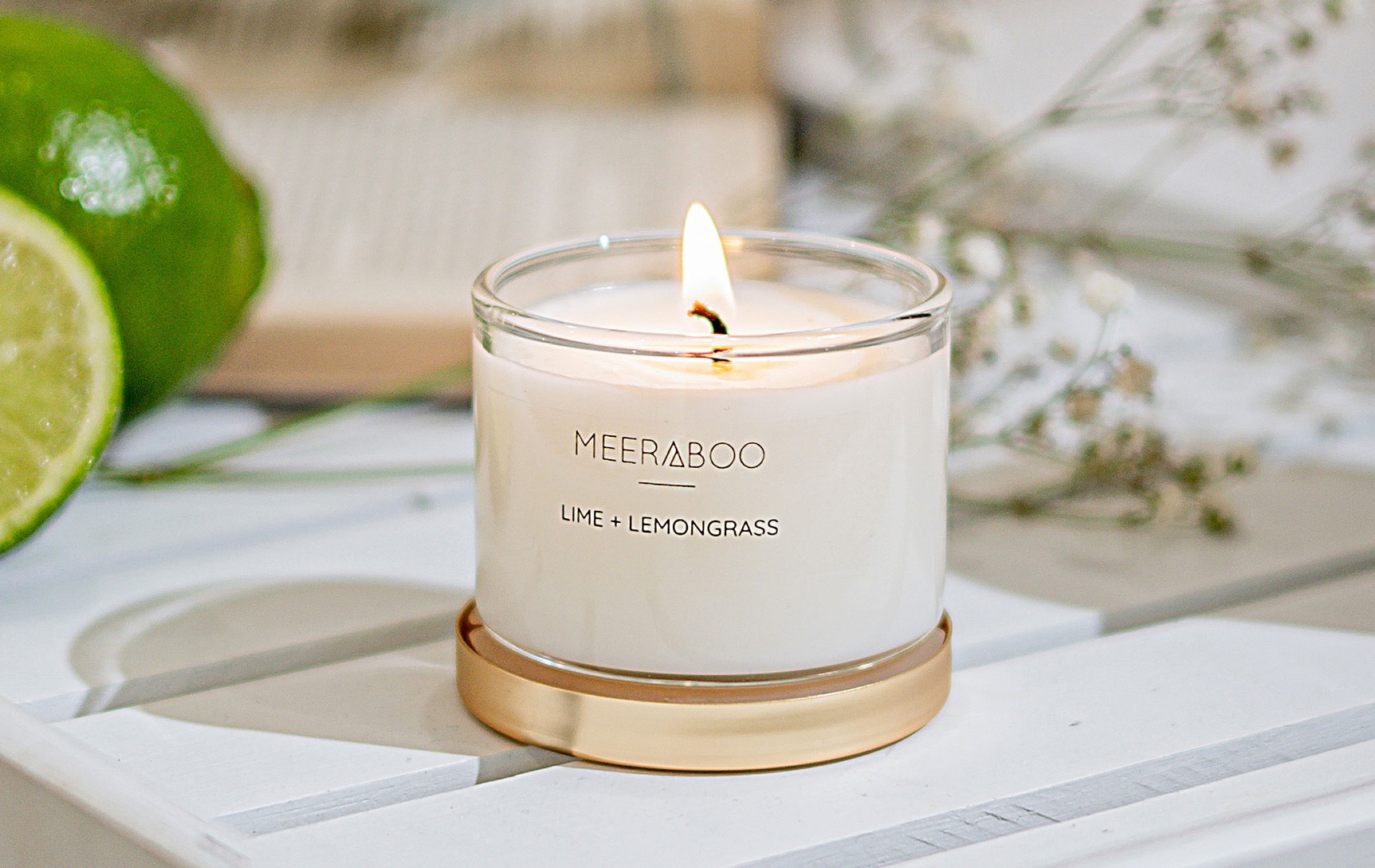 Meeraboo Lime and Lemongrass 85g Candle