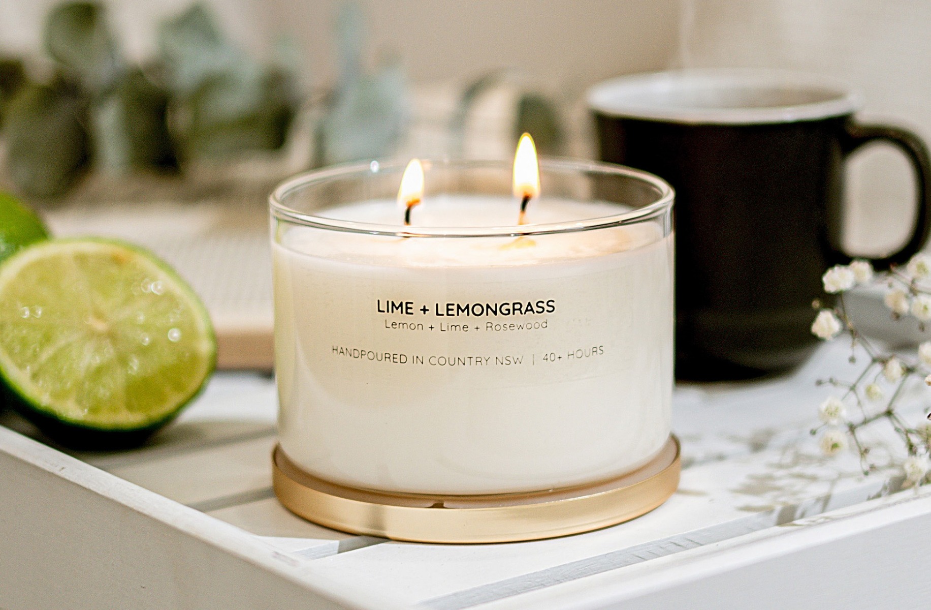 Meeraboo Lime and Lemongrass 330g Candle