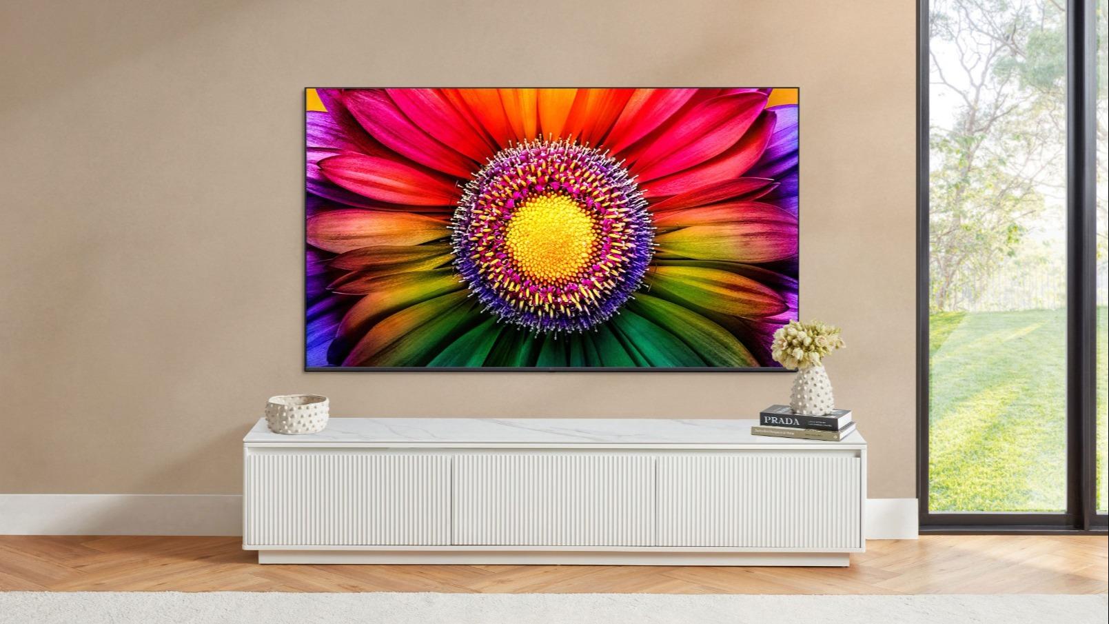 Astra White TV Unit with Sintered Stone Top - 200cm