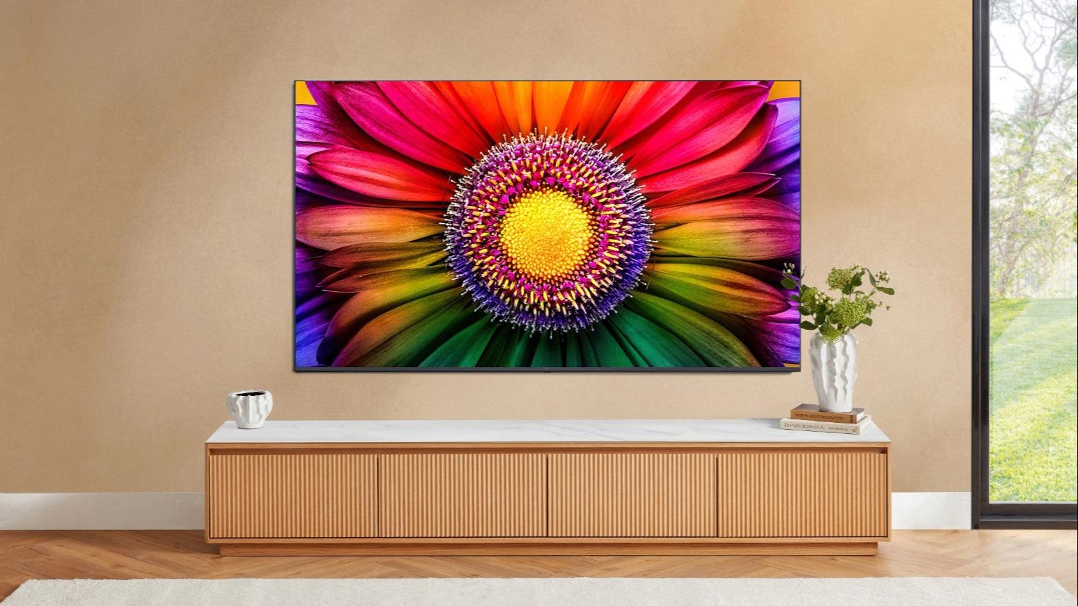 Astra Natural TV Unit with Sintered Stone Top - 240cm