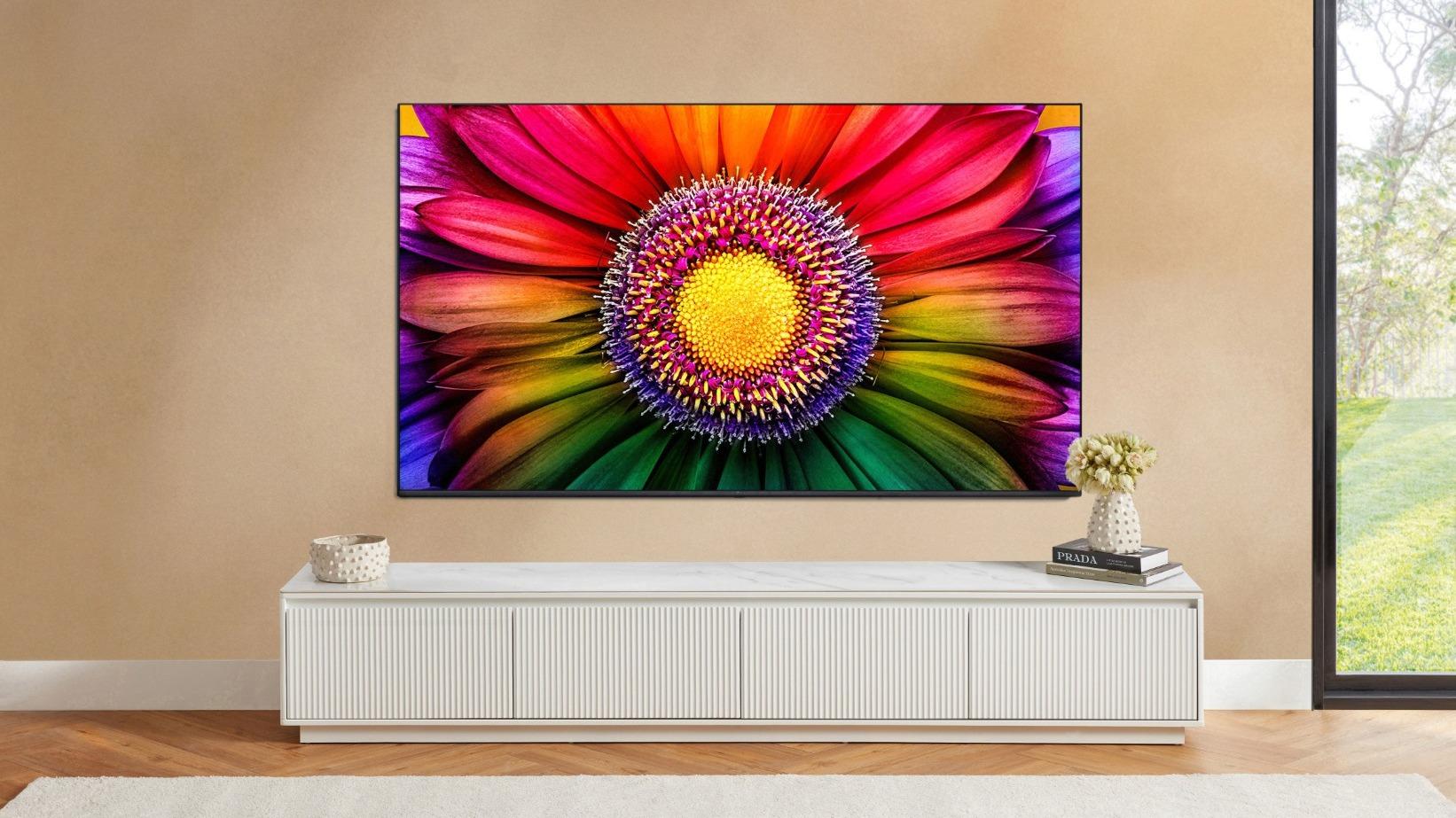Astra White TV Unit with Sintered Stone Top - 240cm