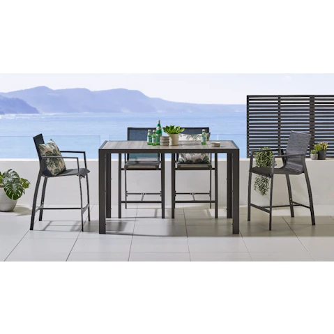 Tuscany 5-Piece Outdoor Post-Leg Bar Setting