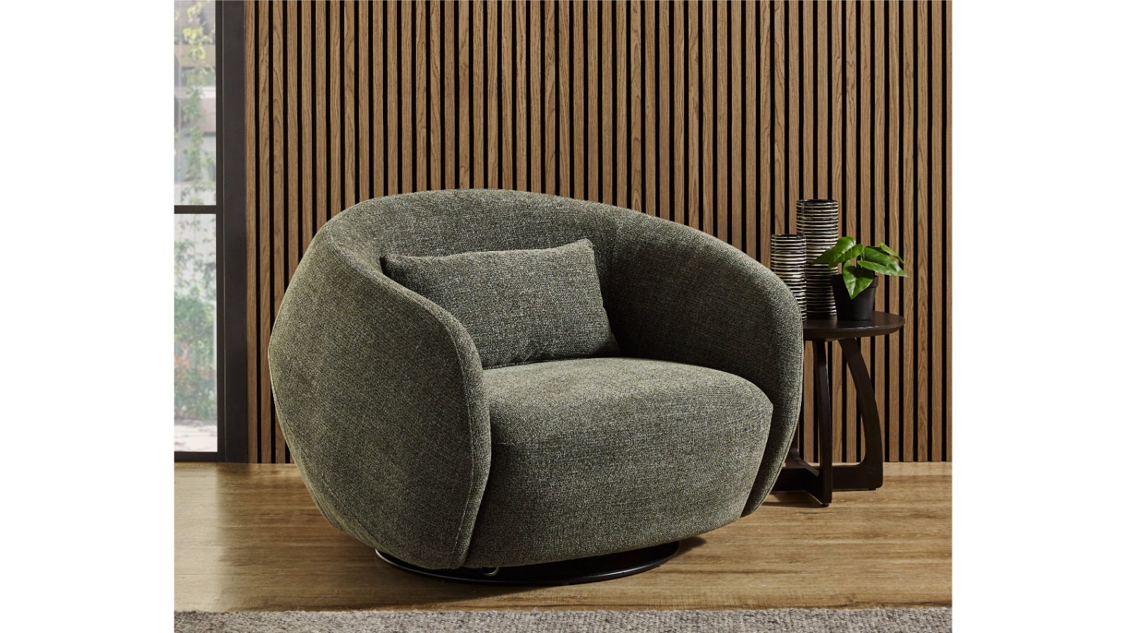 Winton Fabric Swivel Armchair