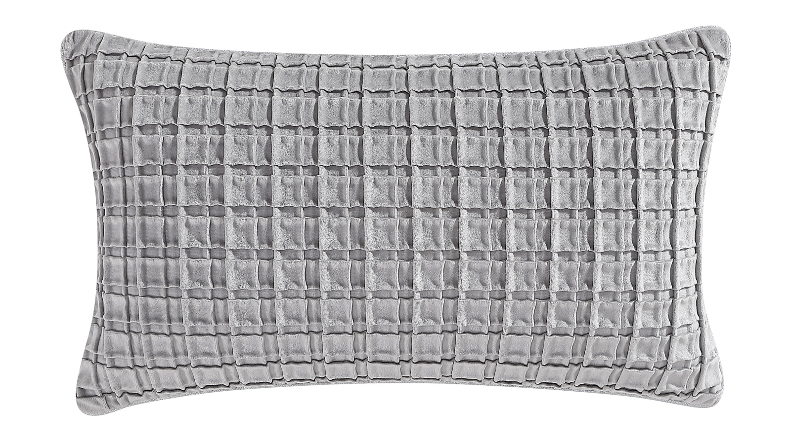 Opulence Velvet Silver Rectangle Cushion