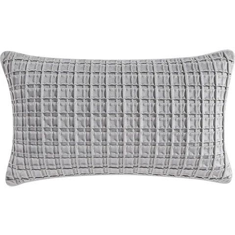 Opulence Velvet Silver Rectangle Cushion