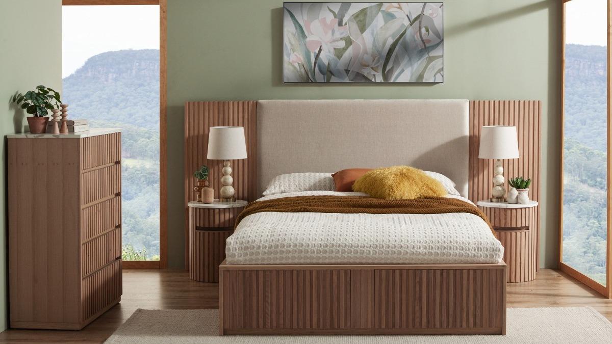 Oxford 2-Drawer Upholstered Extended Bed - Queen