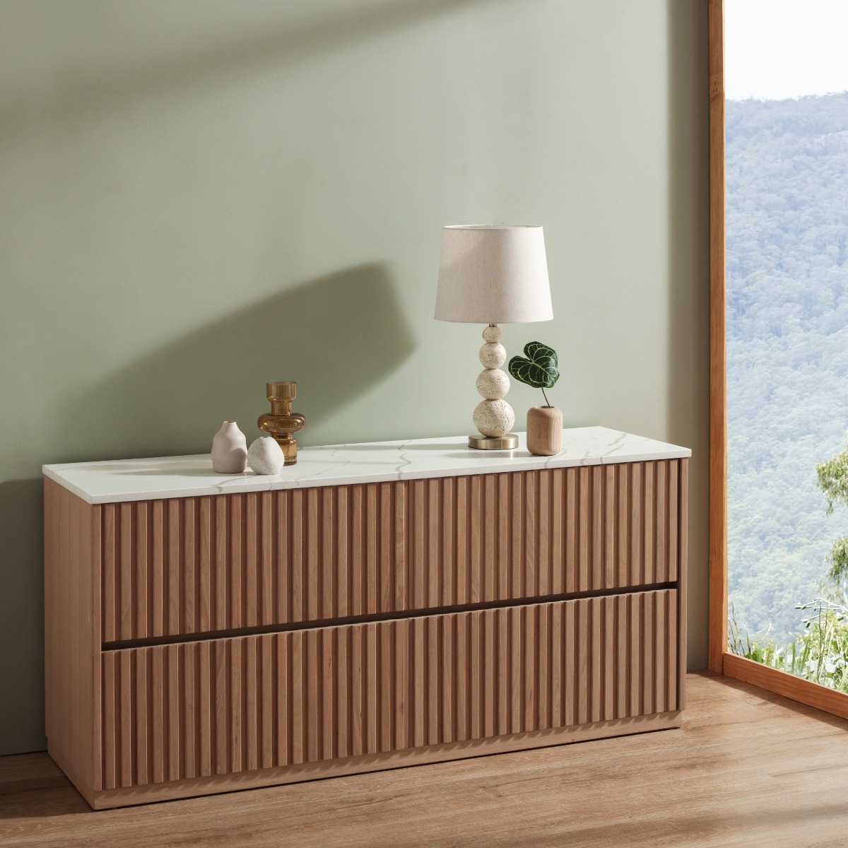 Oxford 4-Drawer Stone Top Dresser