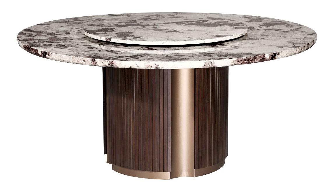 Bellaire Round Dining Table with Lazy Susan