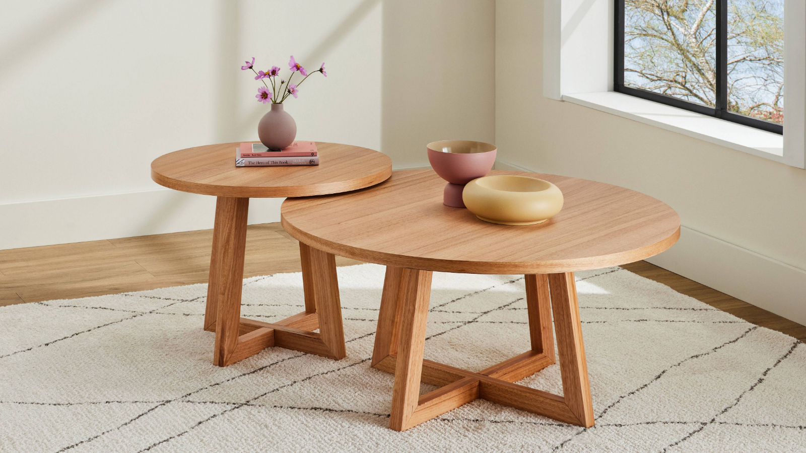 Amy 2-Piece Coffee and Lamp Table Nest Set